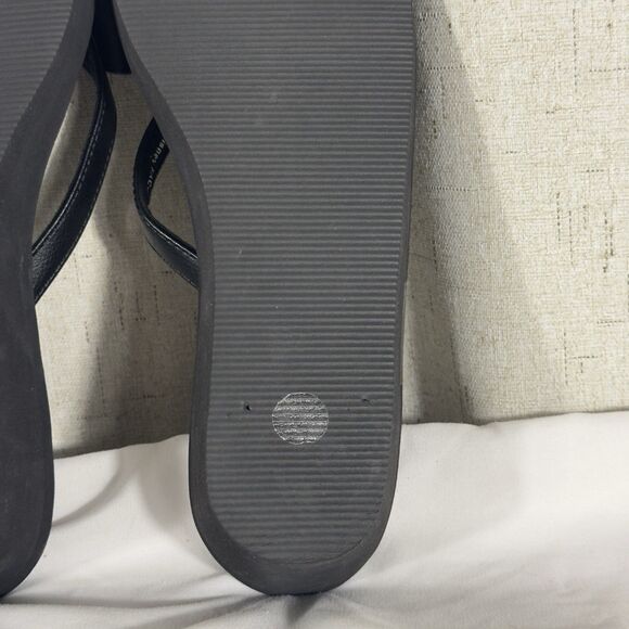 Disney Minnie Mouse Platform Flip Flops Sandals Women’s Size 8 Black Red Bow - Picture 6 of 11